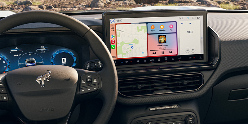 A photo of a Ford's touchscreen