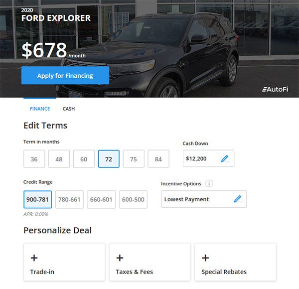 AutoFi Credit Application | Joe Mahan Ford Inc in Paris TN